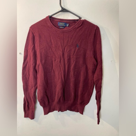 Polo Ralph Lauren Men's Burgundy pullover size small - Picture 1 of 5
